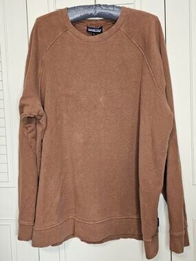 Patagonia Mens XL Burnt Orange Hemp Organic Cotton crew neck Sweatshirt